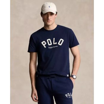 RALPH LAUREN Темно-синя футболка з логотипом Classic Fit