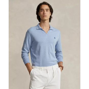 RALPH LAUREN Синя блузка-поло Slim Fit на замовлення