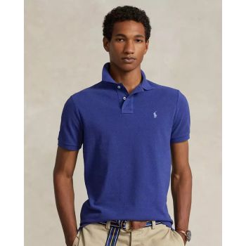 RALPH LAUREN Синя сорочка-поло Slim Fit Mesh Polo