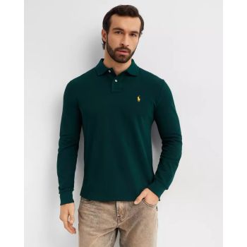 Зелена блузка-поло RALPH LAUREN на замовлення Slim Fit