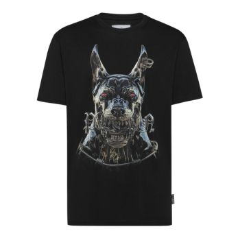 Хлопковая футболка PHILIPP PLEIN с аппликацией Dog