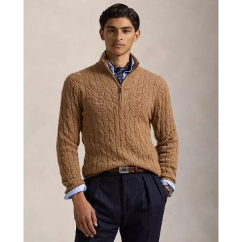 RALPH LAUREN Коричневий кашеміровий джемпер Regular Fit