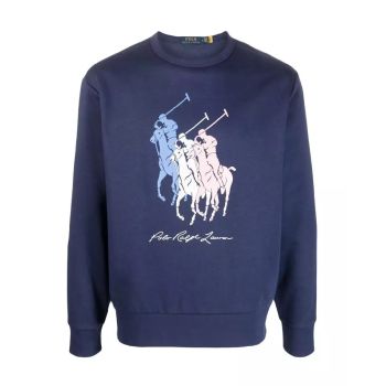 Чоловічий світшот Polo Ralph Lauren з м'якої бавовни темно-синього кольору