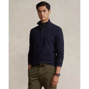 RALPH LAUREN Темно-синій в'язаний джемпер Regular Fit