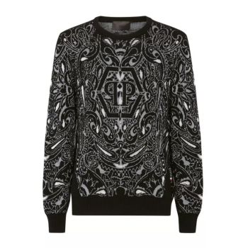 Свитер-бандана PHILIPP PLEIN из кашемира и шелка в стиле Paisley