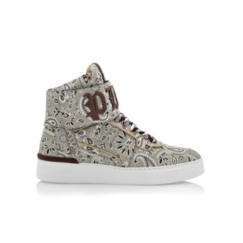 Бежеві кросівки PHILIPP PLEIN Hi-Top Paisley