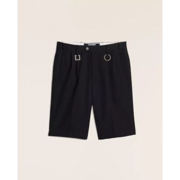 JACQUEMUS Черные шорты Le Short Rond Carre  